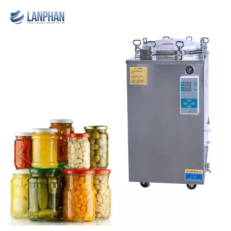 Handrad Digitale Anzeige Vertikaler Autoklave 35L 50L 75L 100L 150L Liter für Pilz Konserven Retort Sterilisator