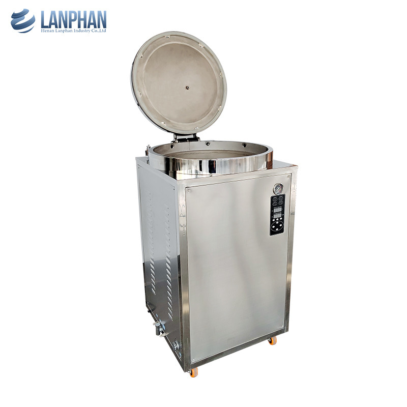 230L vertikaler Sterilisator 8KW Dampfvertikaler Autoklave mit Handrad für Pilzsubstrat