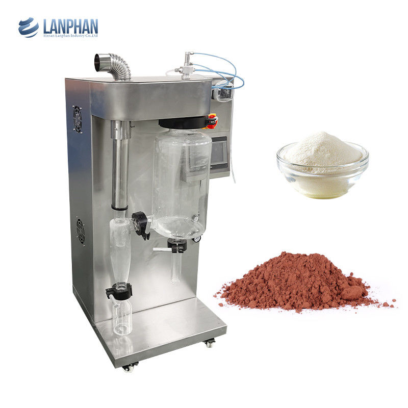 Edelstahl Sprühtrockner Maschine mit 2L/H Verdampfung und Elektroheizung für Milchpulver und Saft