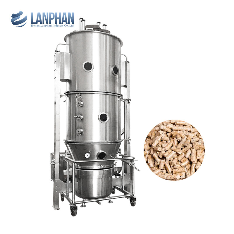Flüssigkeitsbett Granulator Kochen Flüssigkeitsbett Trocken Granulieren für pharmazeutische Pulver