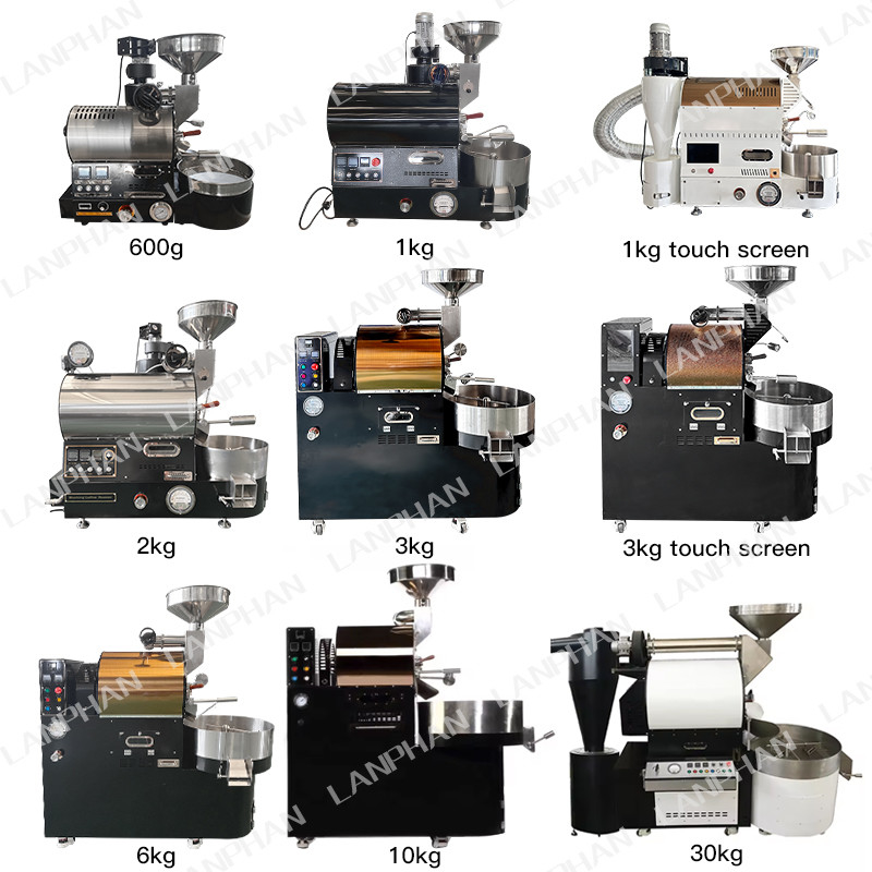 Hausgas-Elektrische Trommelroaster Automatische Röstmaschine Kleine elektrische Hauskaffeebohnenroaster
