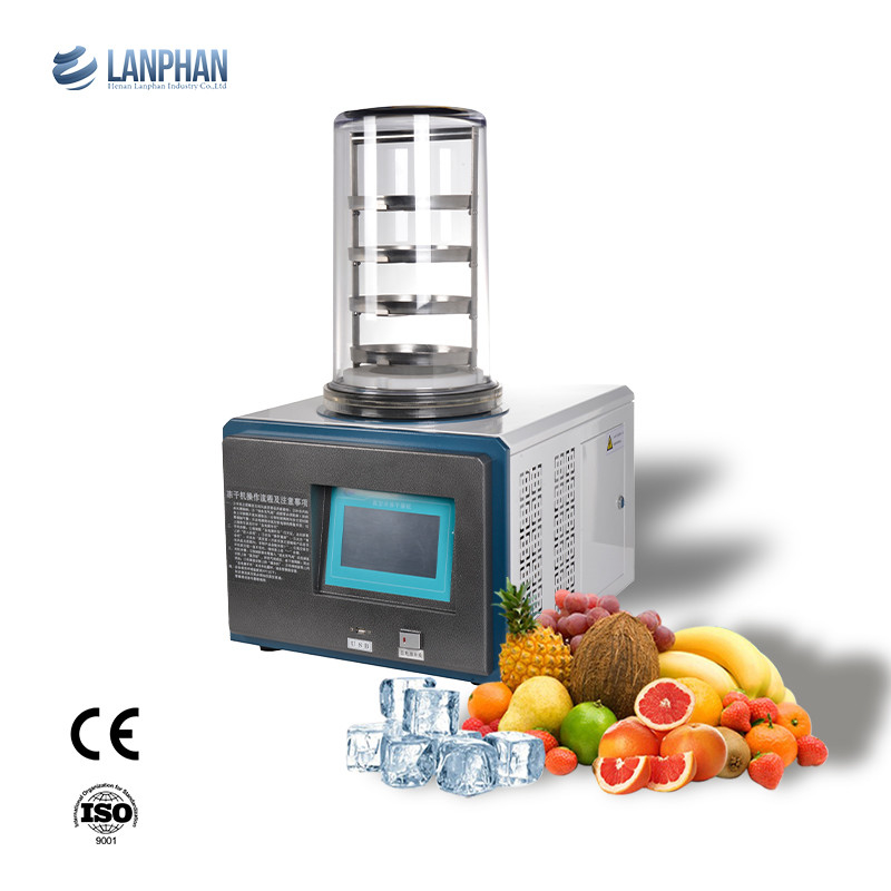 0.1m2 3-4kg Mini Lab Gefriertrockner Lyophilizer Gefriertrockner Maschine mit Vakuumpumpe
