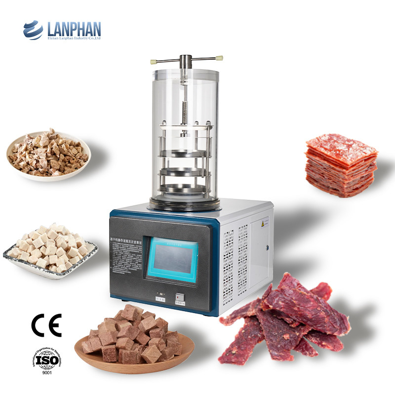 0.1m2 3-4kg Mini Lab Gefriertrockner Lyophilizer Gefriertrockner Maschine mit Vakuumpumpe