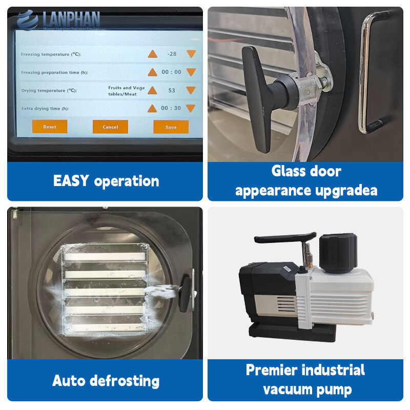 4-6 kg Automatische kleine Lebensmittel-, Obst-, Fleisch-Vakuum-Gefriertrocknungsmaschine für den Hausgebrauch
