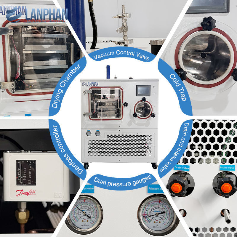 -75°C individuell angepasster Labordryer 3 Schalen pharmazeutischer Dryer mit Vakuumpumpe