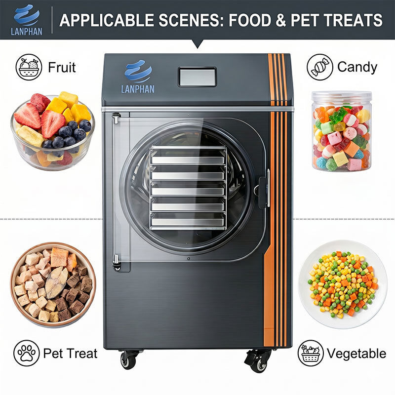 Kompakte Haushaltsgefriertrockner mit 5-Tray-Design für Obst, Gemüse und Haustiergeschenke mit einer Kapazität von 4-6 kg