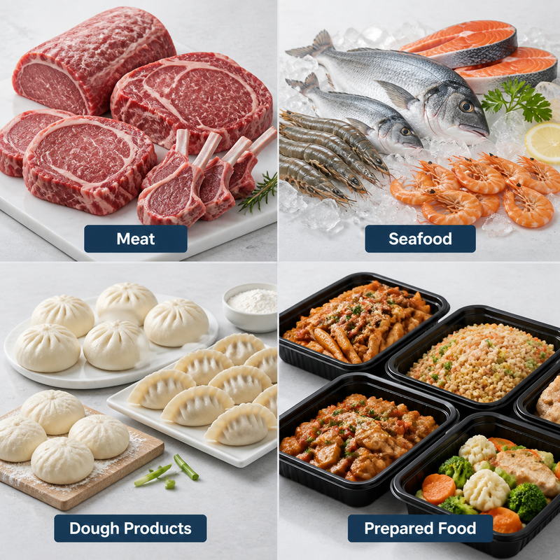 Commercial -45°C Deep Flash Freezer Industrial Quick Blast Freezer for Seafood & Meat