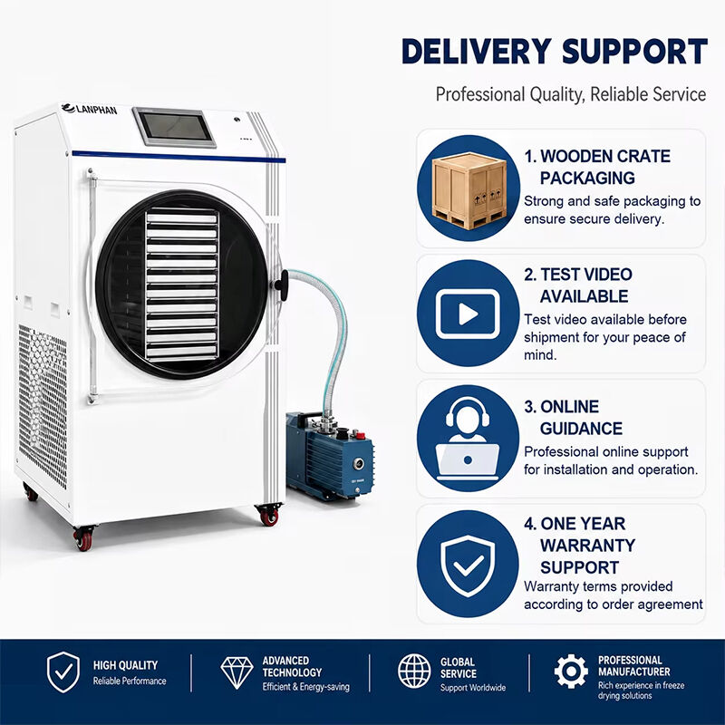 -60°C Cold Trap Vacuum Freeze Dryer 12–14kg/batch Freeze Drying Machine for Food Preservation