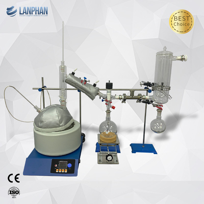 Hohe Borosilicat-Vakuumkurzer Weg-Destillations-Ausrüstung für Labor 5L
