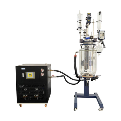 REAKTOR-Kristallisations-Laboranheben 50 Liter Ptfe chemisches doppeltes Mantelglas